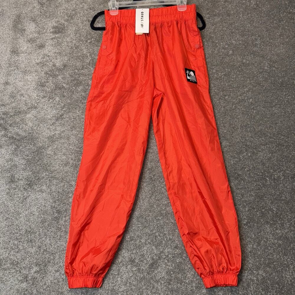 New Balance x Staud Womens Track Pants Fiery Red Joggers Windbreaker Small NWT